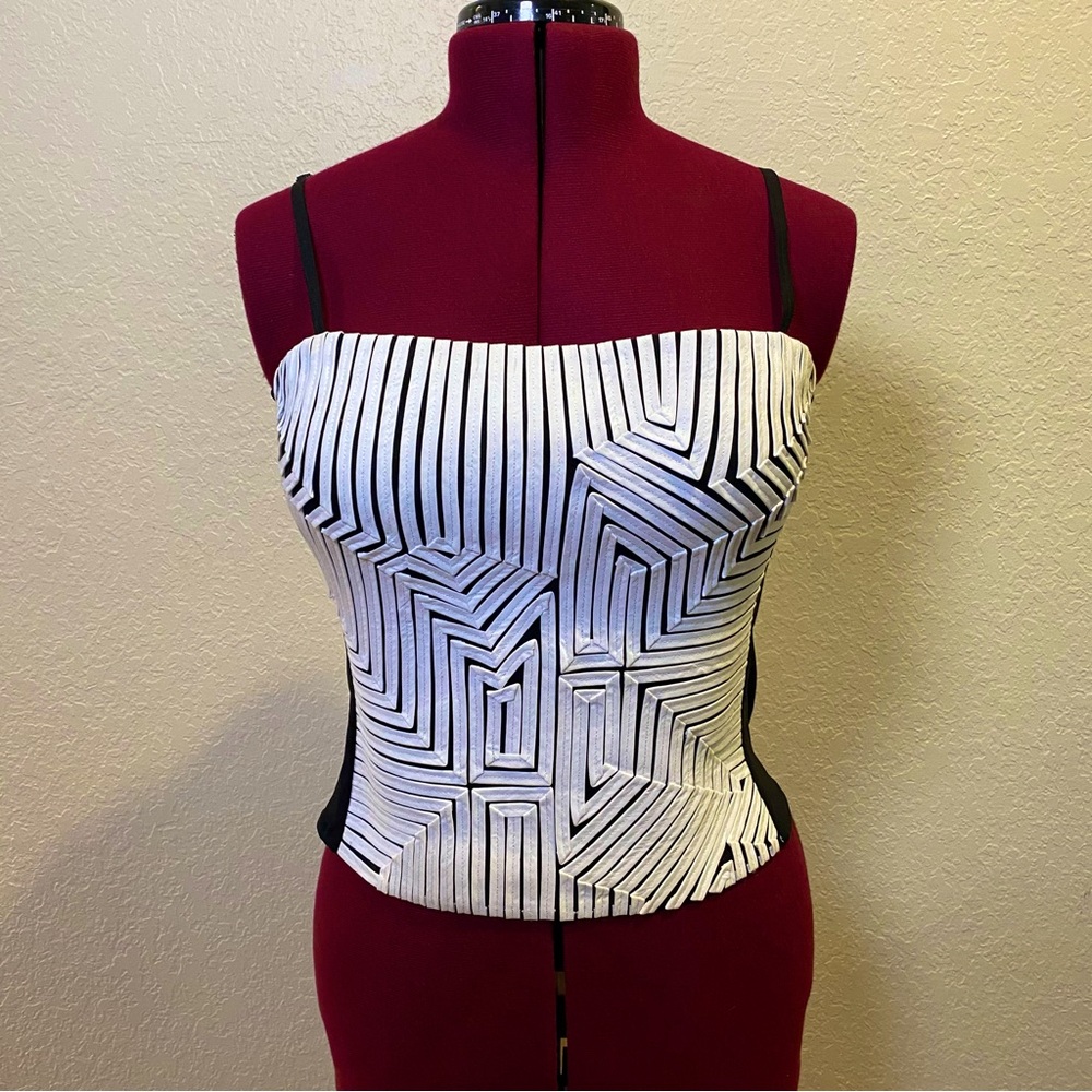 Andrea Rosati | Black Blouse with White Fabric Detailing 12 🎹